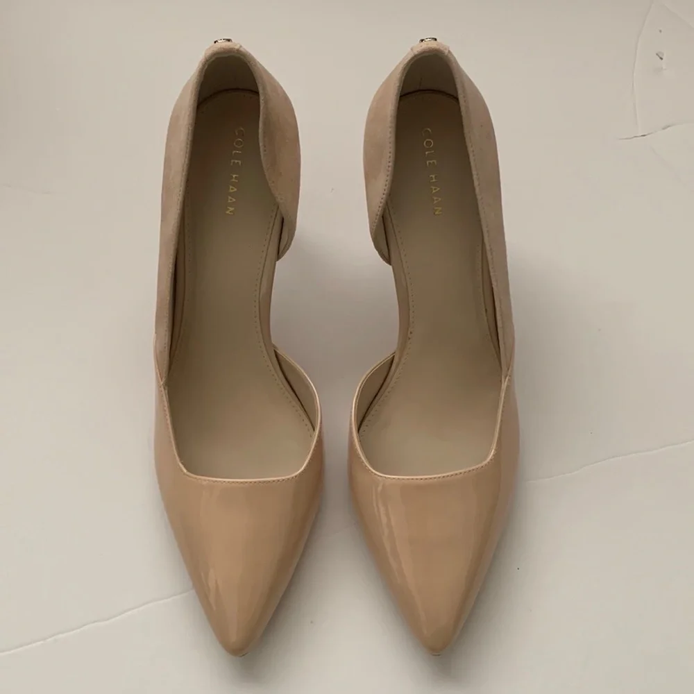 NWOT Cole Haan Highline Natural Tan Half Vamp Heels Pumps